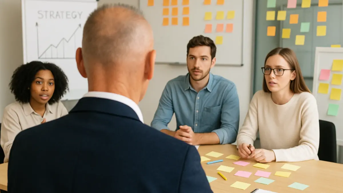 Michael Weiss in einem Strategie-Workshop mit Team – Organisationsentwicklung & Transformationsberatung