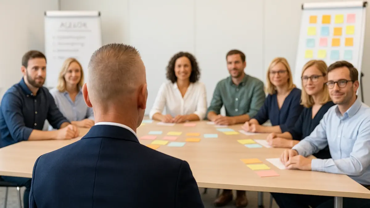 Michael Weis moderiert einen Executive Workshop mit Team zur Strategieentwicklung