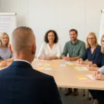Michael Weis moderiert einen Executive Workshop mit Team zur Strategieentwicklung